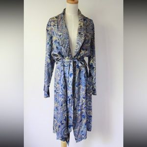 Vintage Blue Paisley Robe